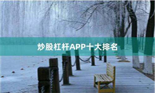 炒股杠杆APP十大排名